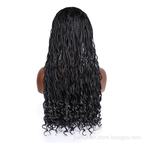 Wave Braids Wigs Synthetic Goddess Box Braided Wigs Crochet Hair Braids for Women